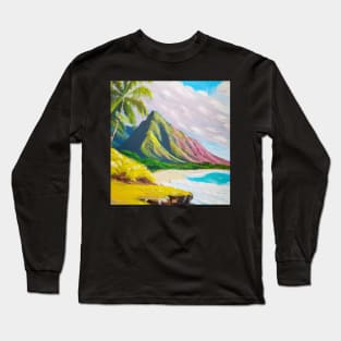 Maui Hawaii Oil Painting Long Sleeve T-Shirt